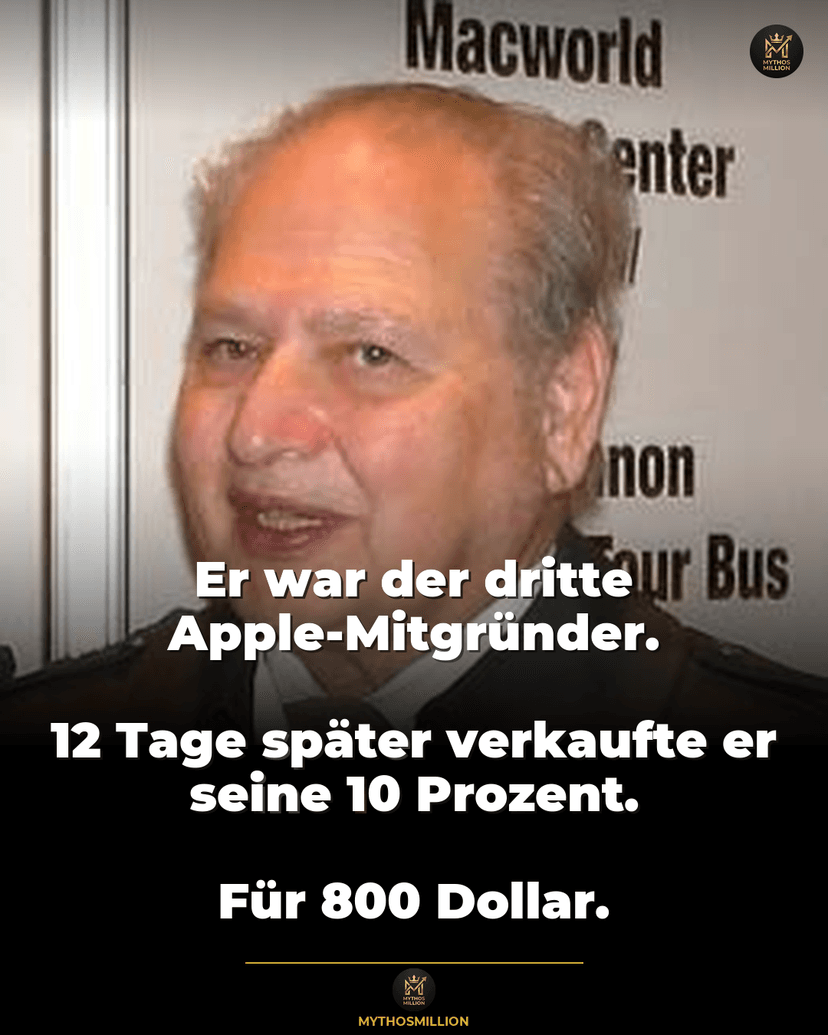 Ronald Wayne — Der Mann, der 10% Apple für 800 Dollar verkaufte